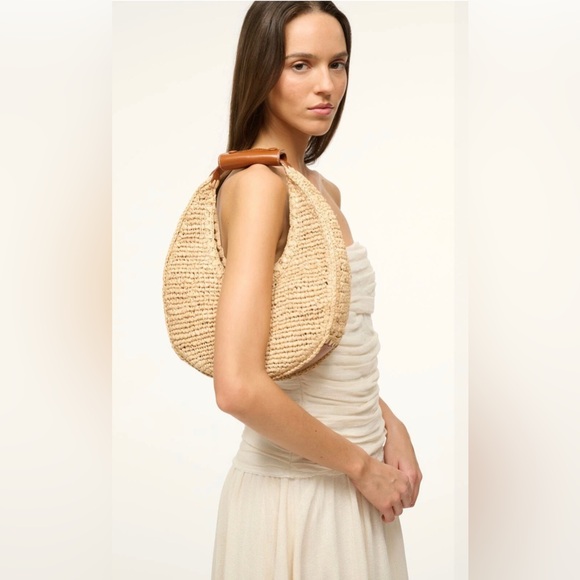 STAUD Small Moon Raffia Bag. Beautiful Bag! Never Worn. Come with dust bag. - Picture 4 of 8